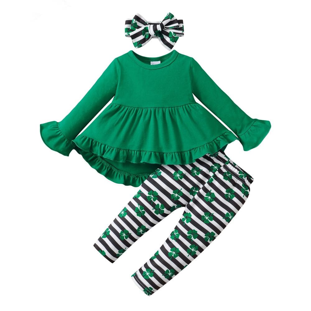 Roupas Kucnuzki Toddler Baby Girl St Patricks Day 3T-4T