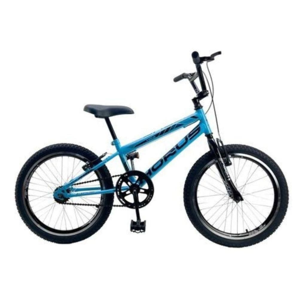 Bicicleta Infantil Aro 20 Bmx Cross Freestyle Pro Horus - Route Bike Azul Claro