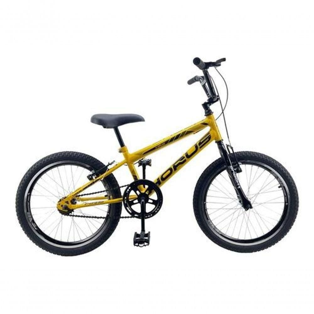 Bicicleta Infantil Aro 20 Bmx + Rodinha Lateral Amarelo
