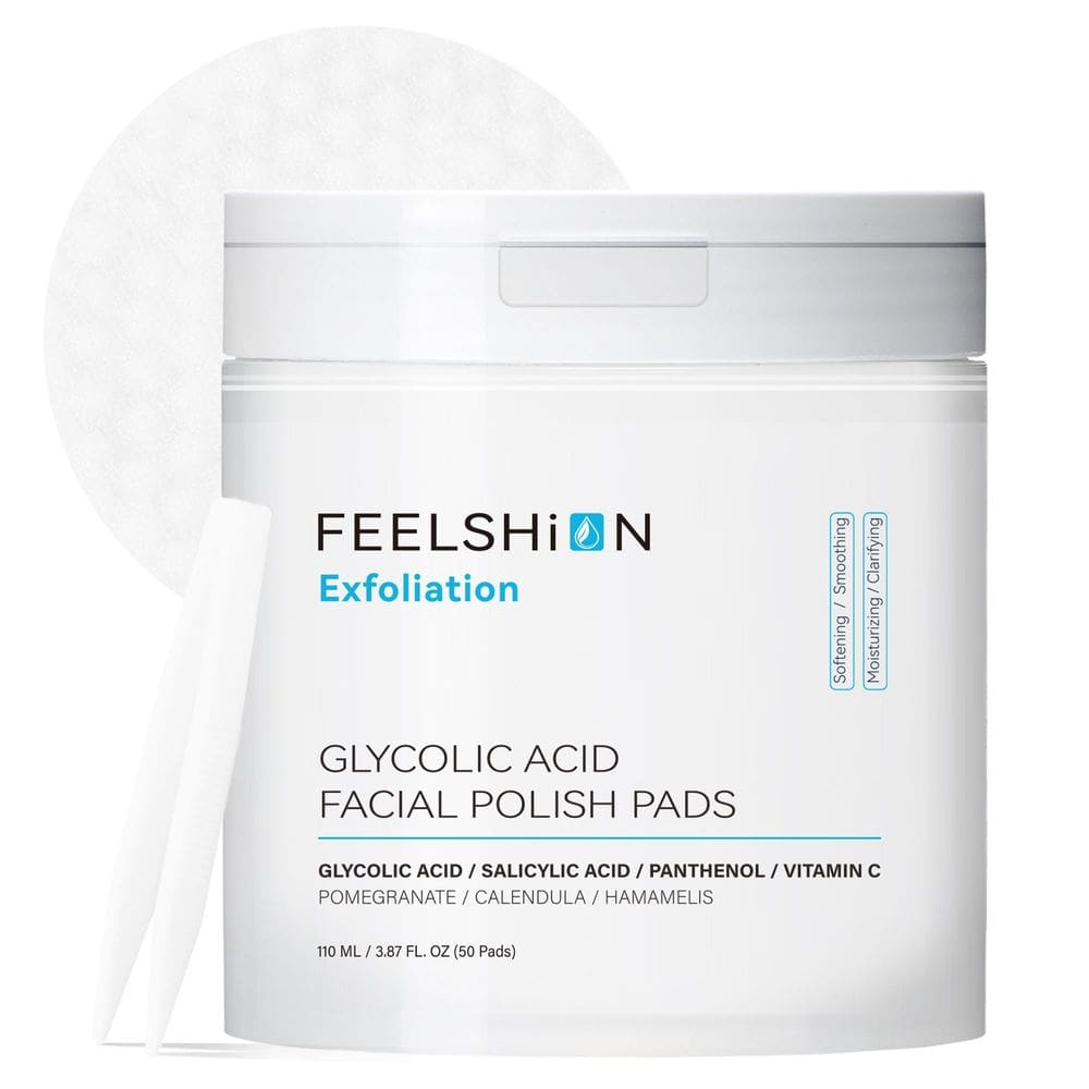 Almofadas faciais esfoliantes FEELSHION Ácido glicólico com ácido salicílico