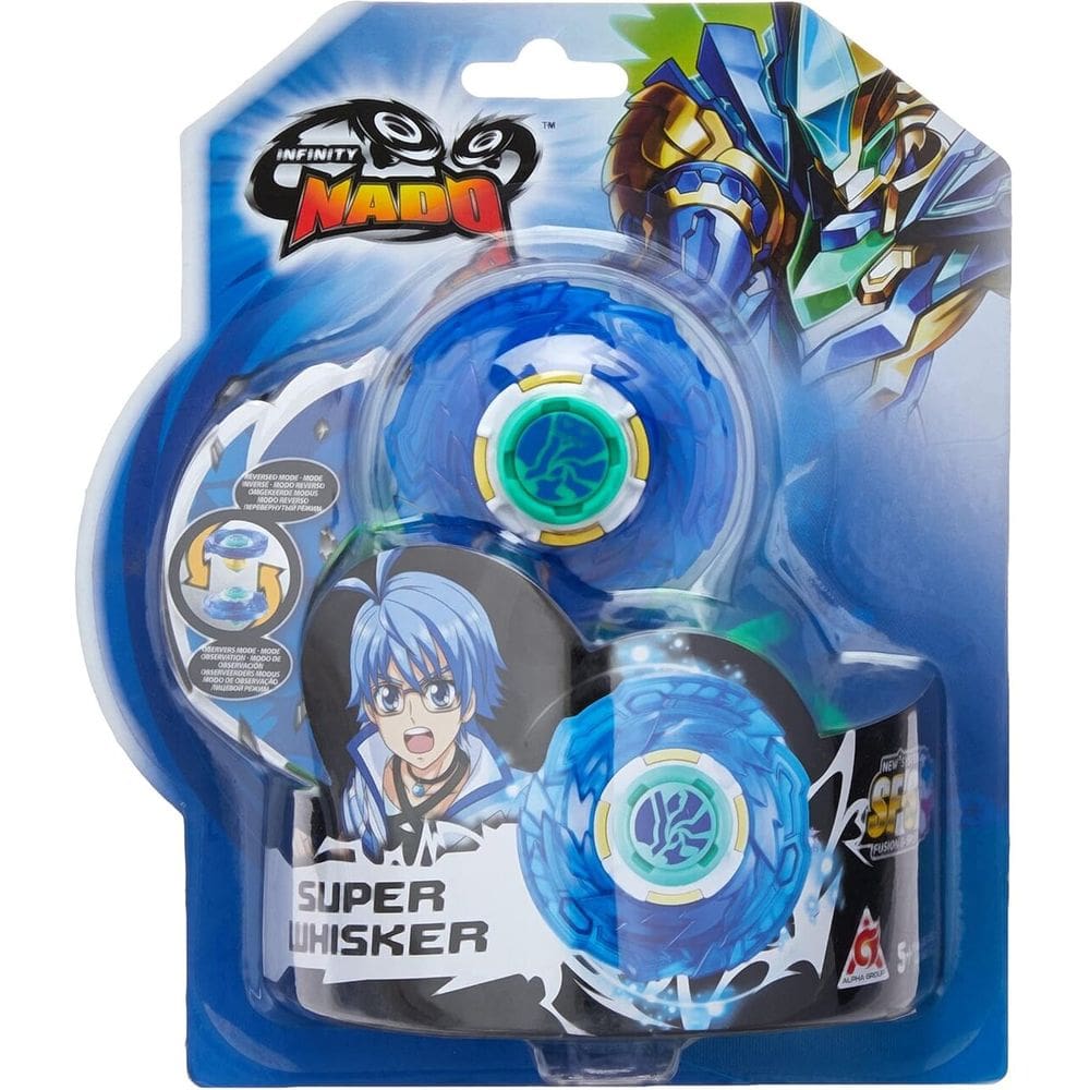 Pião de Batalha Infinity Nado Super Whisker Azul - Candide