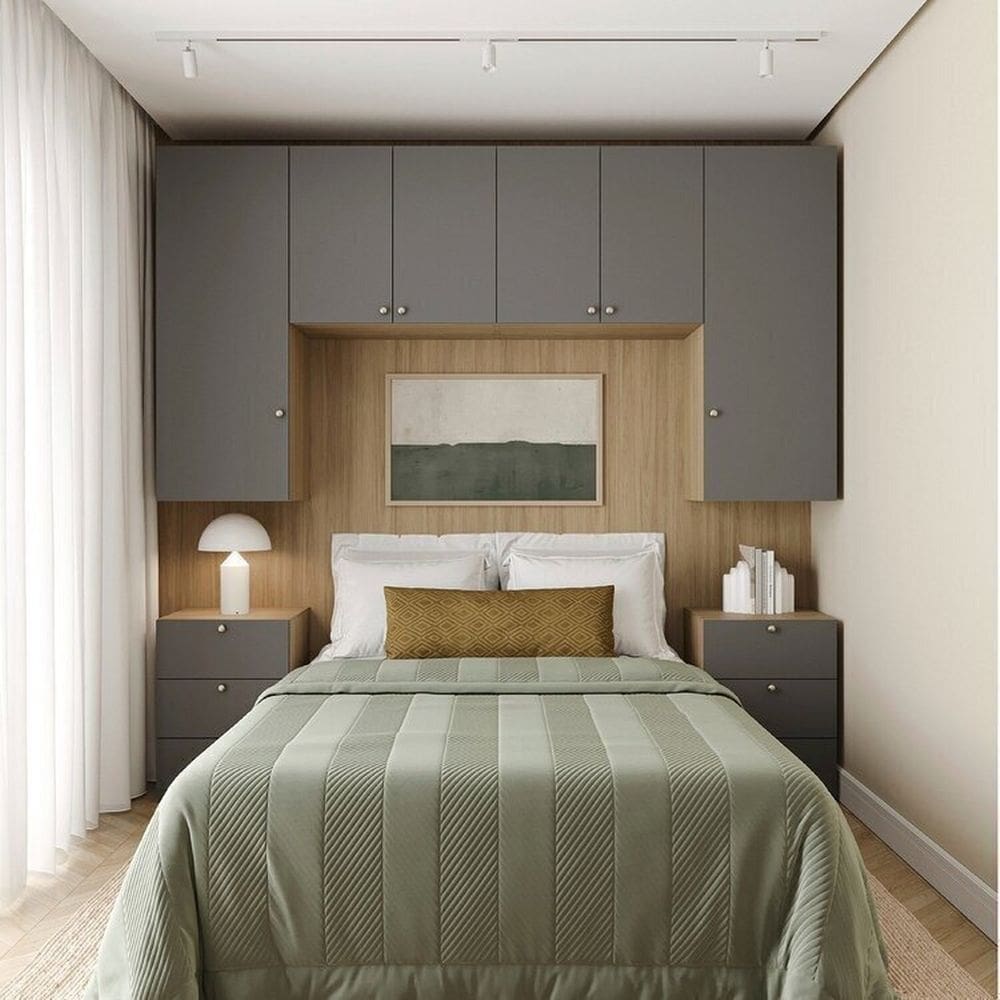 Kit Modular 6 Módulos 6 Portas 6 Gavetas Frame Cabecasa madeiramadeira Acácia/Grafite