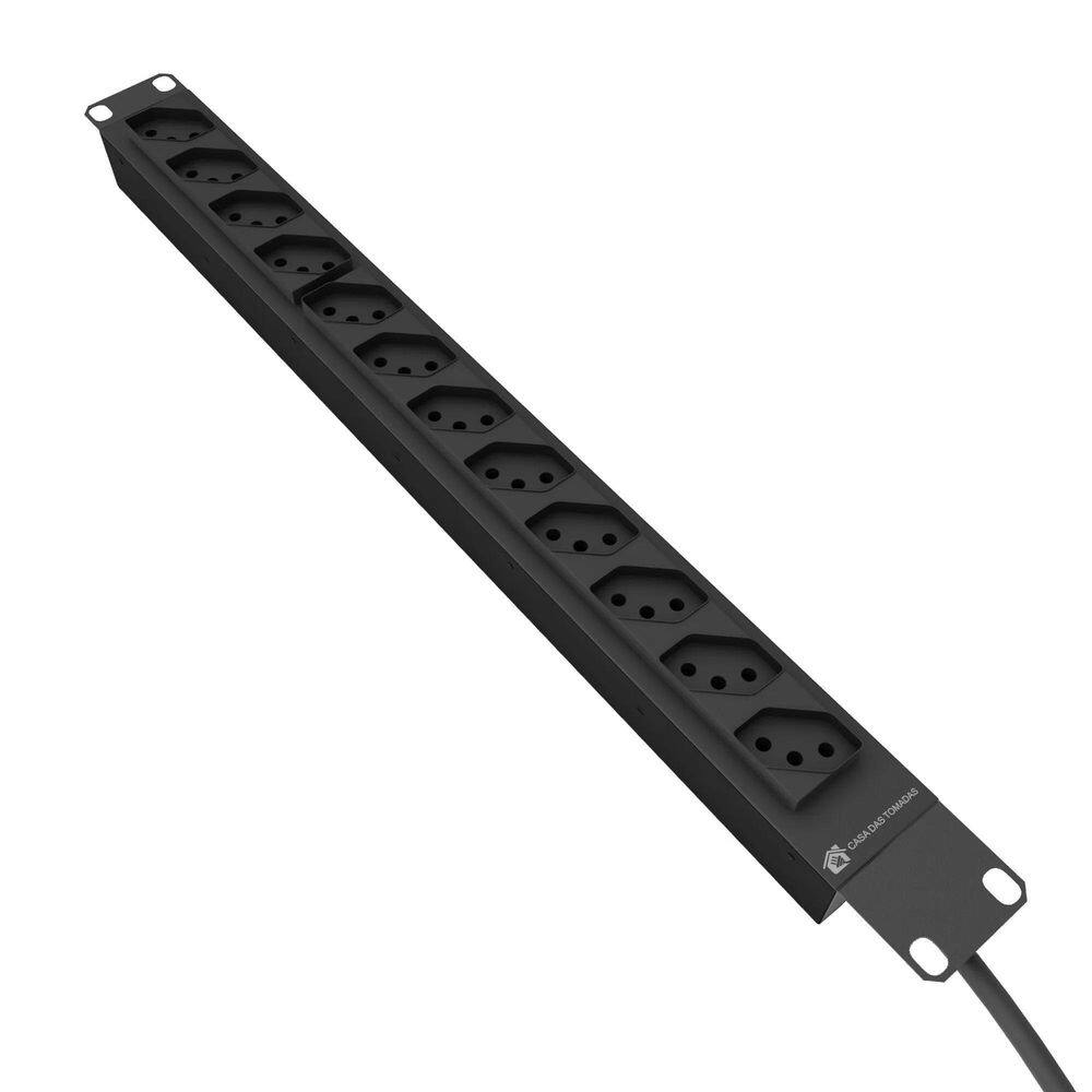 Pdu 10A 12 Tomadas 45° NBR14136 - Casa das Tomadas