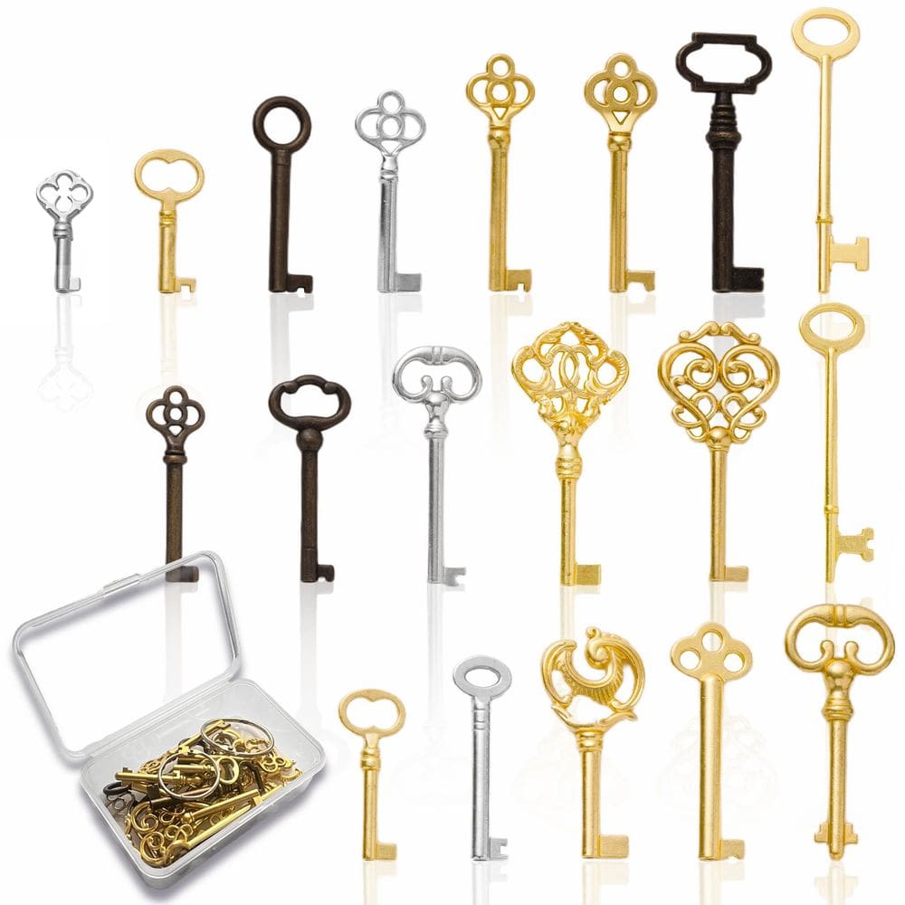 Conjunto de chaves Skeleton, substituição universal, 19 unidades para vintage