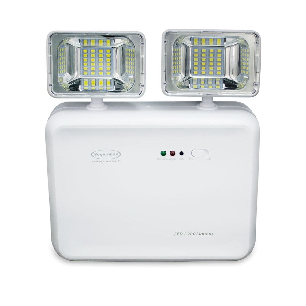 Kit 10 Luminarias Emerg Segurimax Led 2 Farois 1200 Lumens