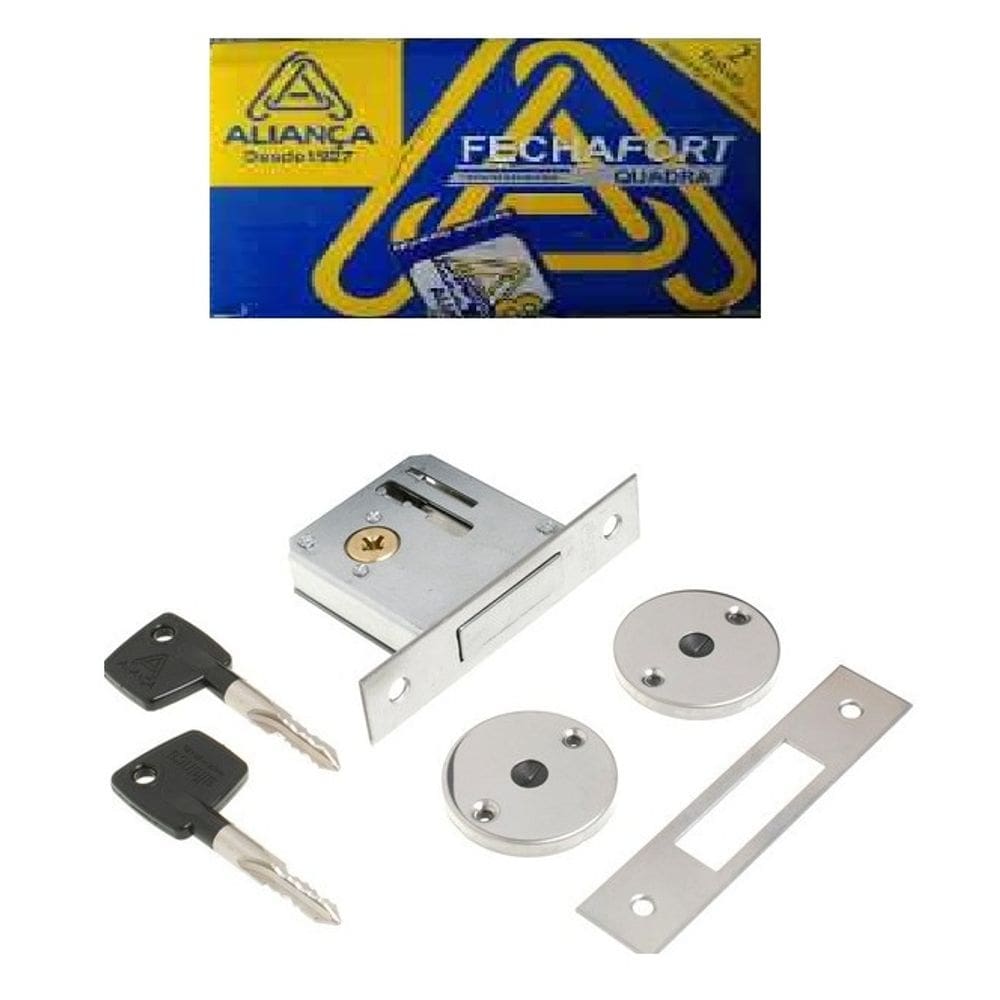 Fechadura Segurança Fechafort ALIANÇA 2 Chaves Aço Inox