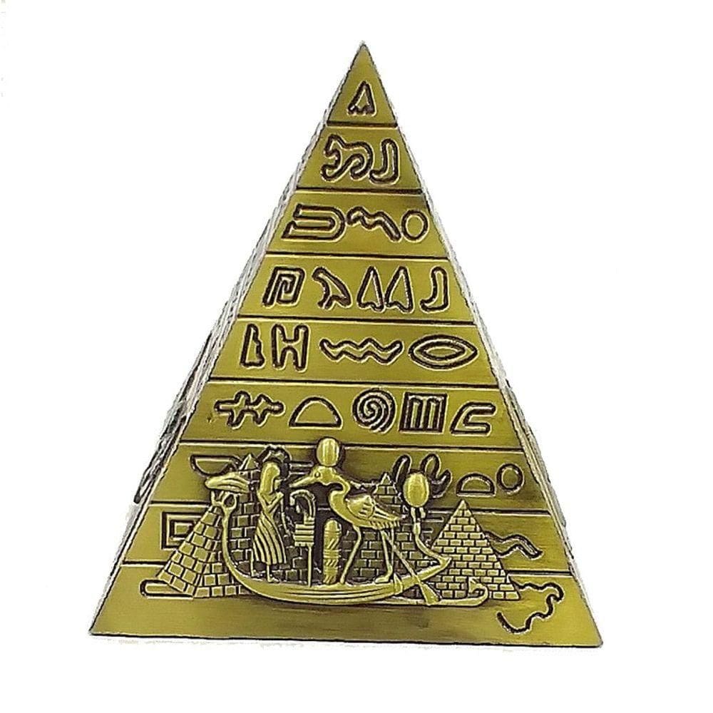 Pirâmide Egipcia Miniatura 10 Cm Alt. 4 Desenhos
