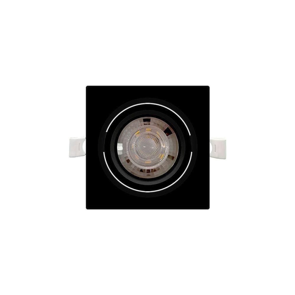 Spot De Embutir De Led Taschibra Alltop Par 20 Quadrado 7w Bivolt Preto Preto 4000k Luz Neutra 15090334