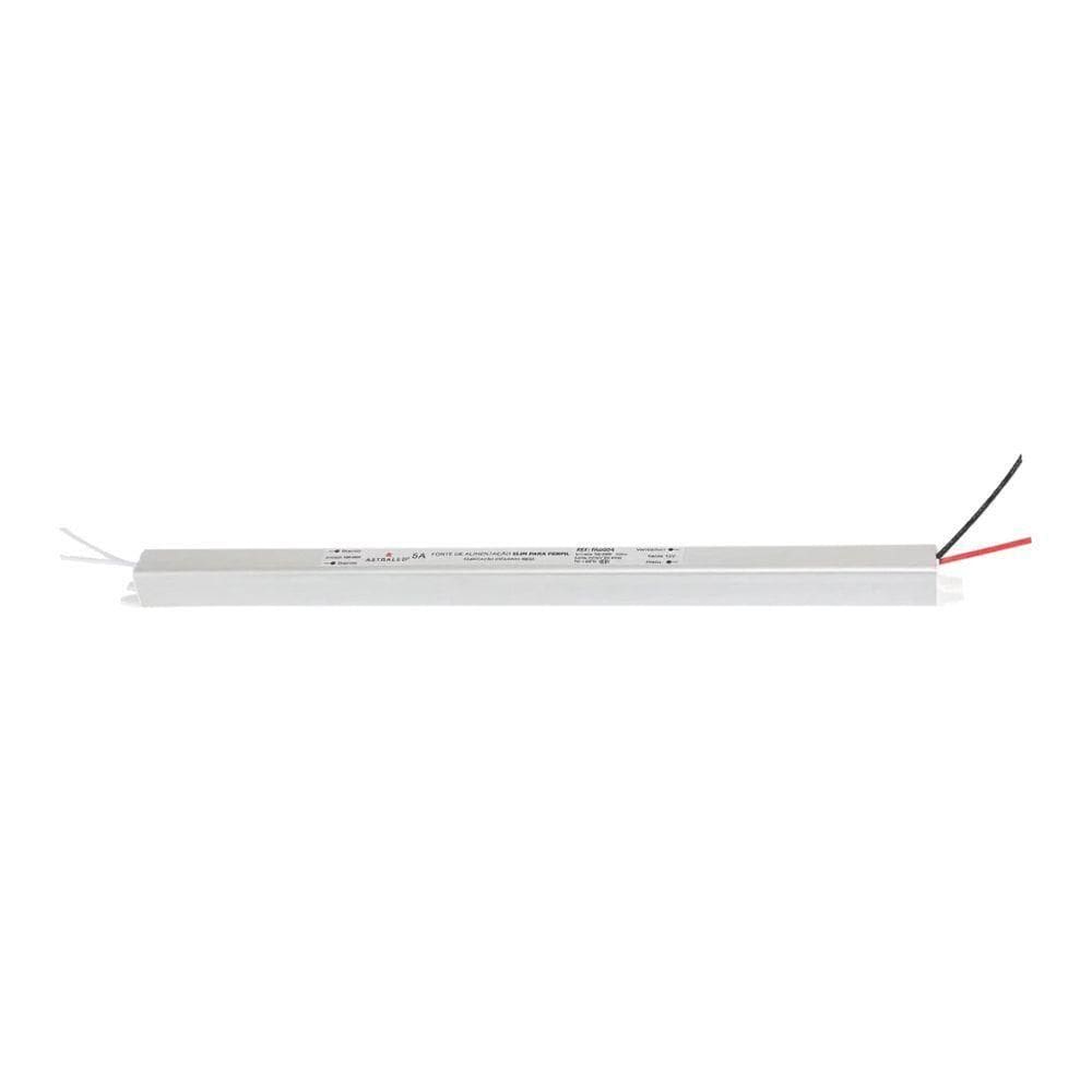 Fonte De Alimentação Slim Para Perfil Astraled 12v 5a / 60w Bivolt Fa-6004