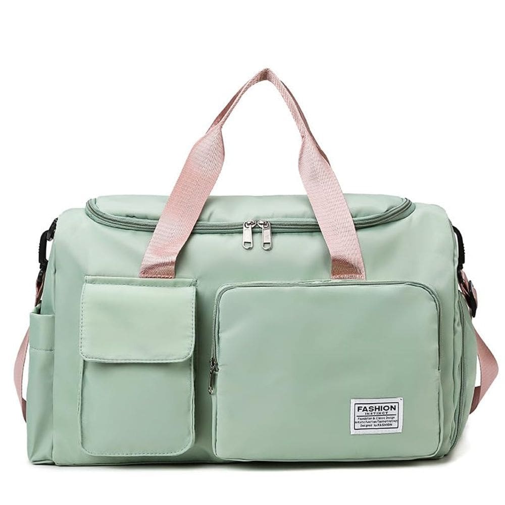 Sacola de viagem MINGRI impermeável para mulheres verde rosa