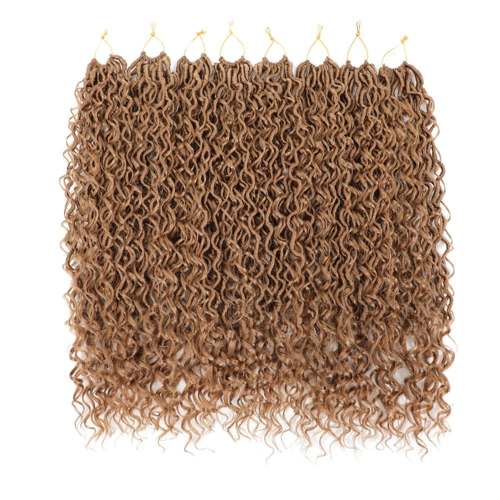 Pacotes de 8 pacotes de crochet Hair Goddess Faux Locs para mulheres negras de 22 cm