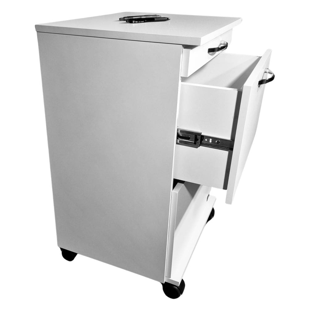 2 Gavetas e Rodízio - Gaveteiro Odontológico