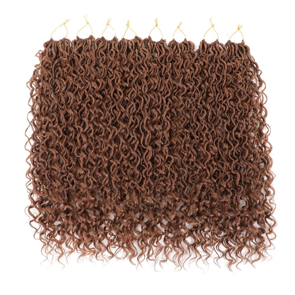 Pacotes de cabelo de crochê Goddess Faux Locs para mulheres negras de 22 cm