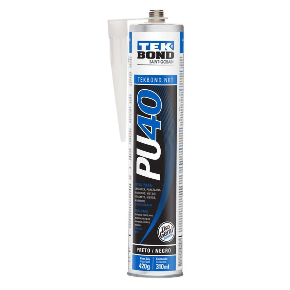 Adesivo Pu 40 Preto Cartucho 310Ml - Tekbond