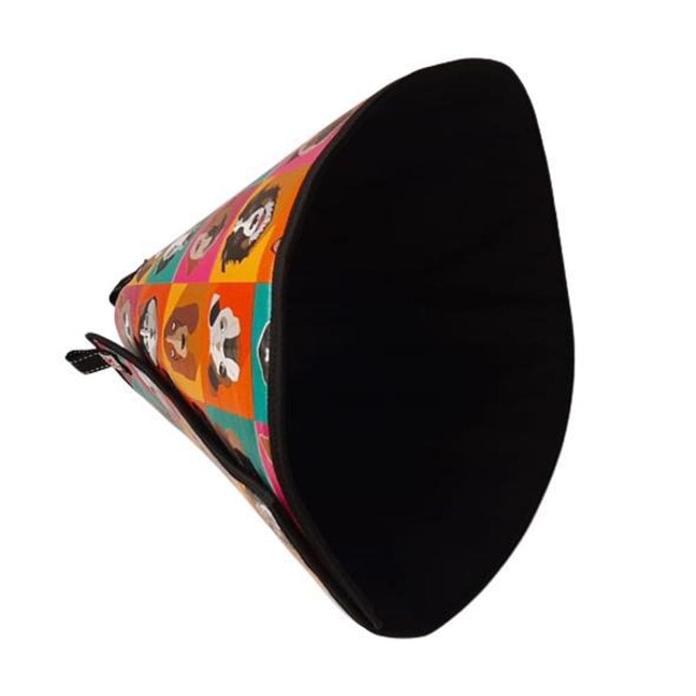 Colar Elizabetano Confort Em Courano Estampado - 05