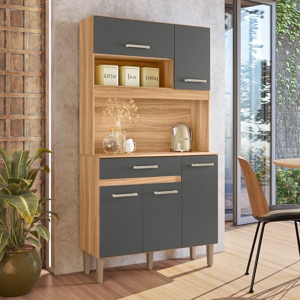 Cozinha Compacta Magazin 90cm Freijó Chumboo Nicioli
