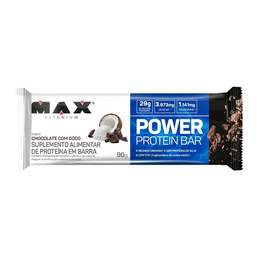 Power Protein Bar Max Titanium (90g) Chocolate c/ Coco