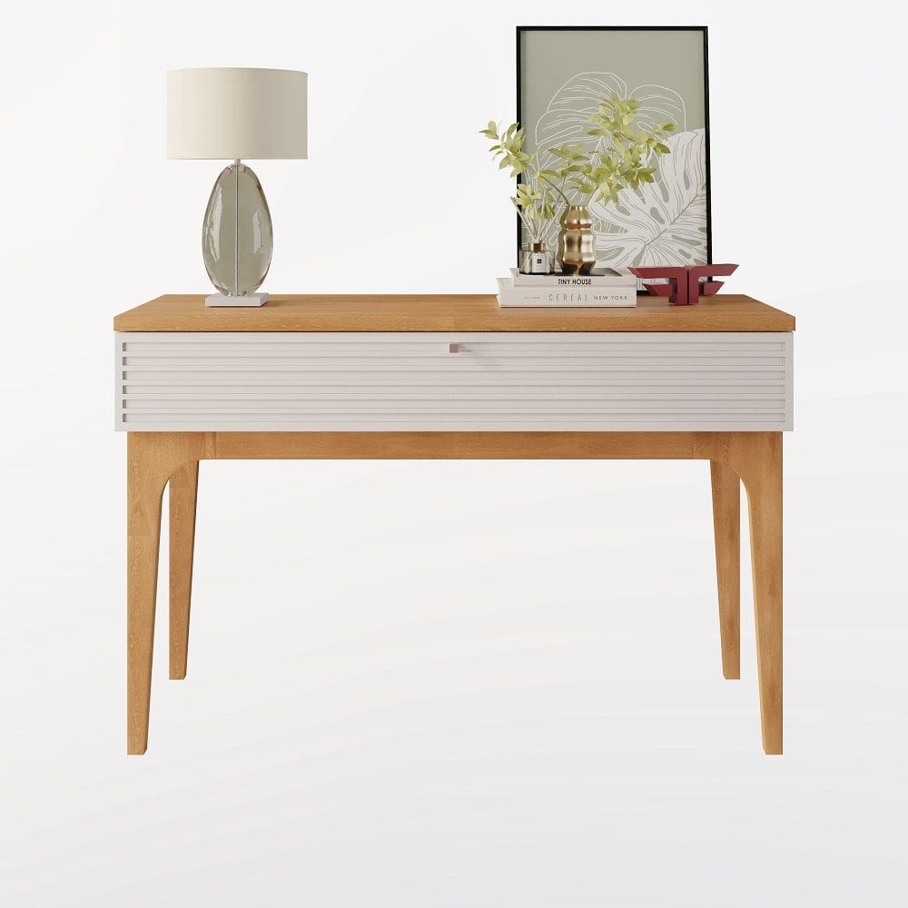 Aparador Hall de Entrada Veneza 2 Portas Cor Off White/ Matte - Frade