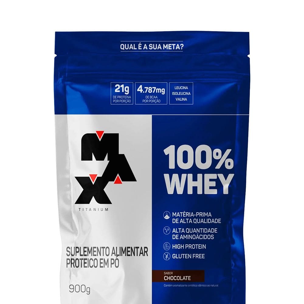 100% Whey Refil Max Titanium (900g) Chocolate