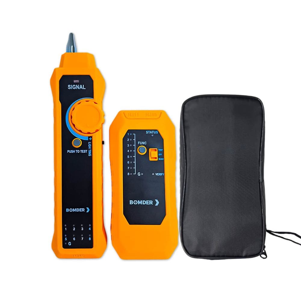 Kit Localizador de Cabos RJ11 e RJ45 com Teste de Continuidade, Detecção de Falhas e Rastreamento para Redes, Energia e Instalações Técnicas