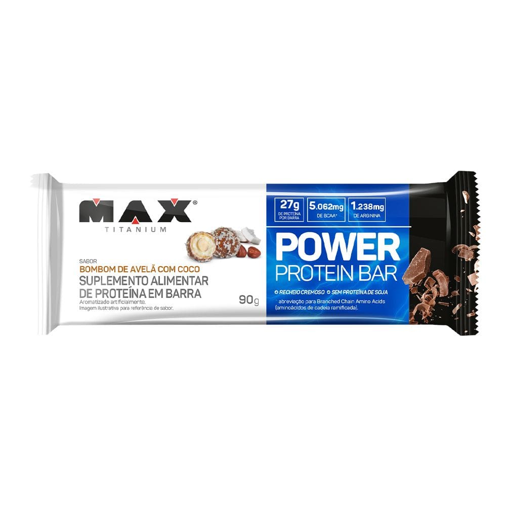 Power Protein Bar Max Titanium (90g) Avelã c/ Coco