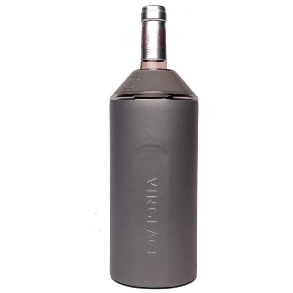 Porta Garrafa Térmico para Vinho é em Aço Inoxidável, Cor, VINGLACé, Cinza