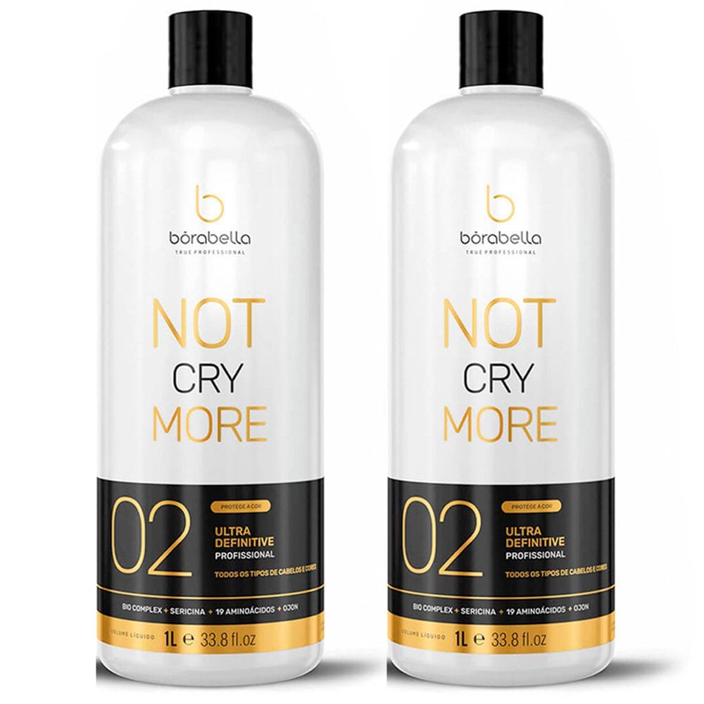 Kit 02 Progressiva Somente Ativo Not Cry More Borabella 2L