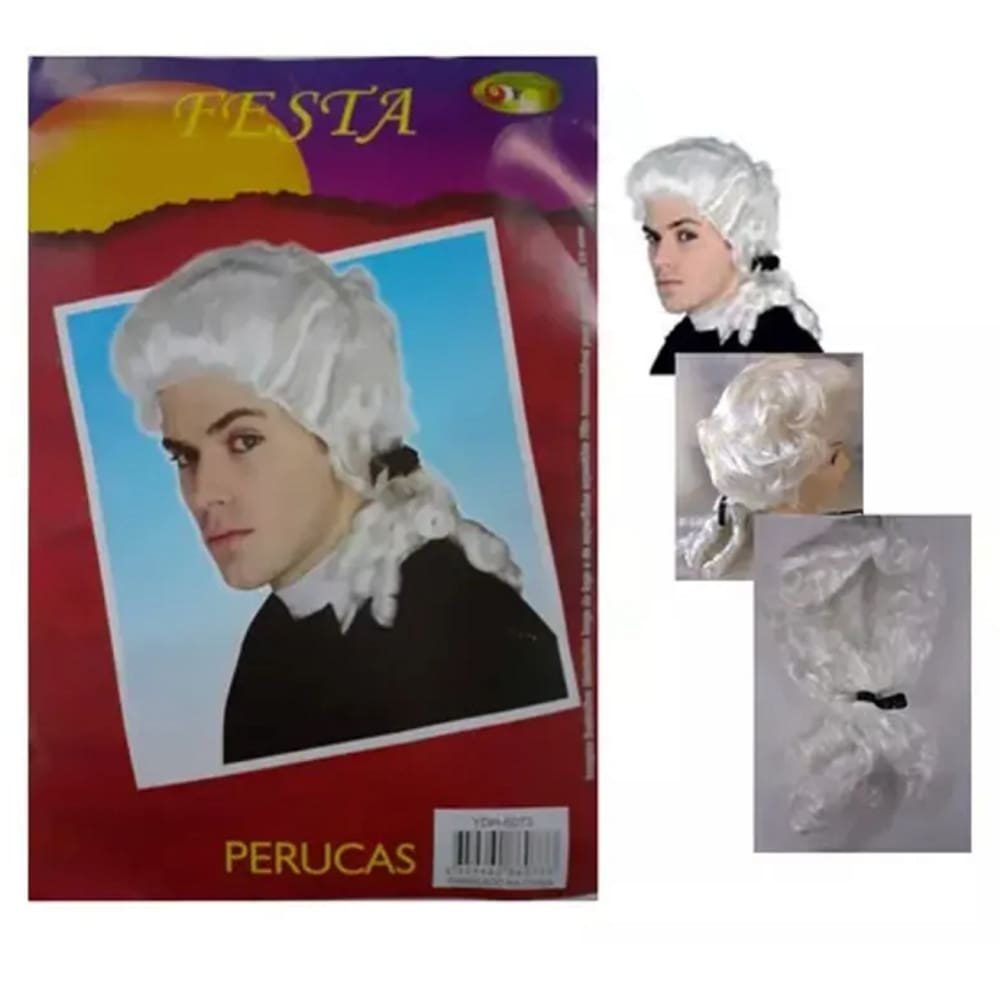 Peruca de Juiz Luiz XV Colonial de Época Festas Teatro