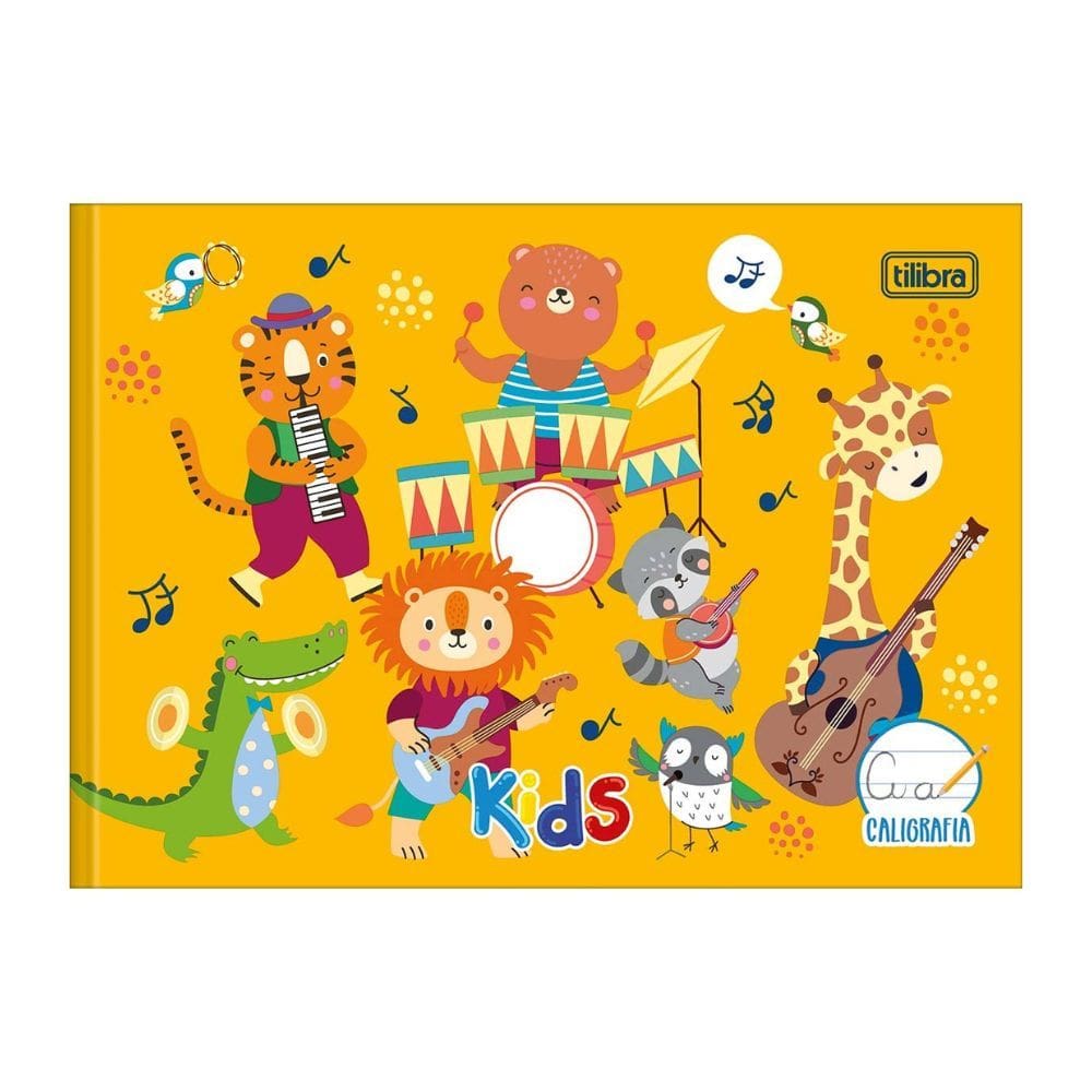 Caderno (Caligrafia) Brochura Pequeno 1/4 Sapeca Kids Capa Dura 40 Folhas Deitado - Tilibra