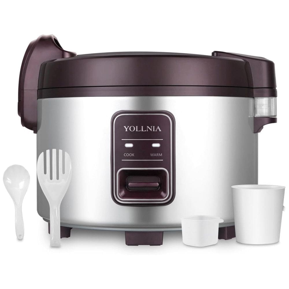 Panela de Arroz 13L com Modo de Aquecimento Automático, 1350W 110V, YOLLNIA WEYX13A, Vermelho e Prata