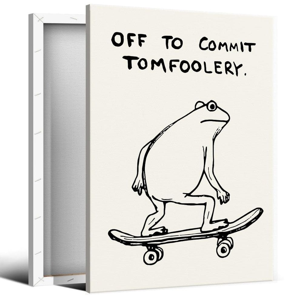 Arte de parede em tela Xianyojafa Funky Frog Off To Commit Tomfoolery