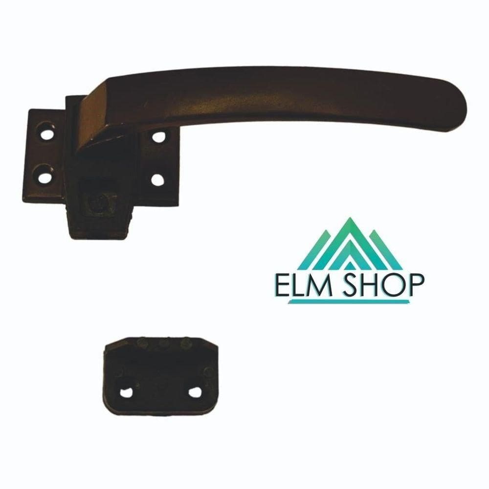 Kit Braço Janela Maxim-ar 20cm + Fecho Alavanca Marrom