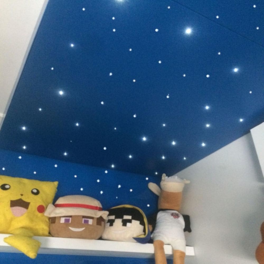 Kit Iluminação Noite Estrelada Kit Fibra Ótica 250 Rgb Misto