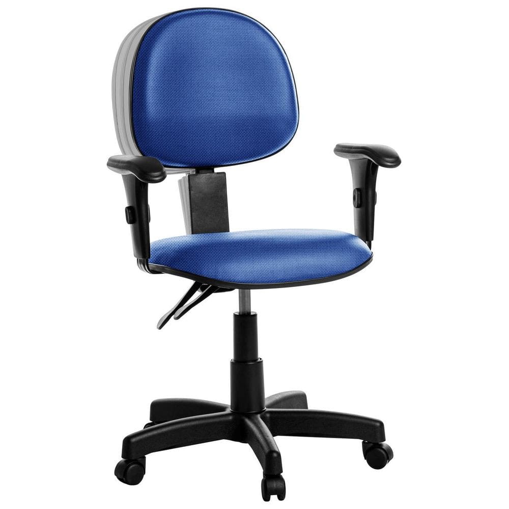 Cadeira Ergonômica Executiva Com Braço Azul Rj