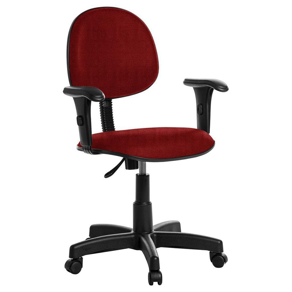 Cadeira De Escritório Executiva Com Braço Rcp Vermelho