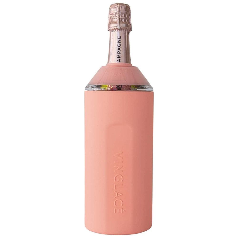 Porta Garrafa Térmico para Vinho é em Aço Inoxidável, Cor, VINGLACé, Rosa