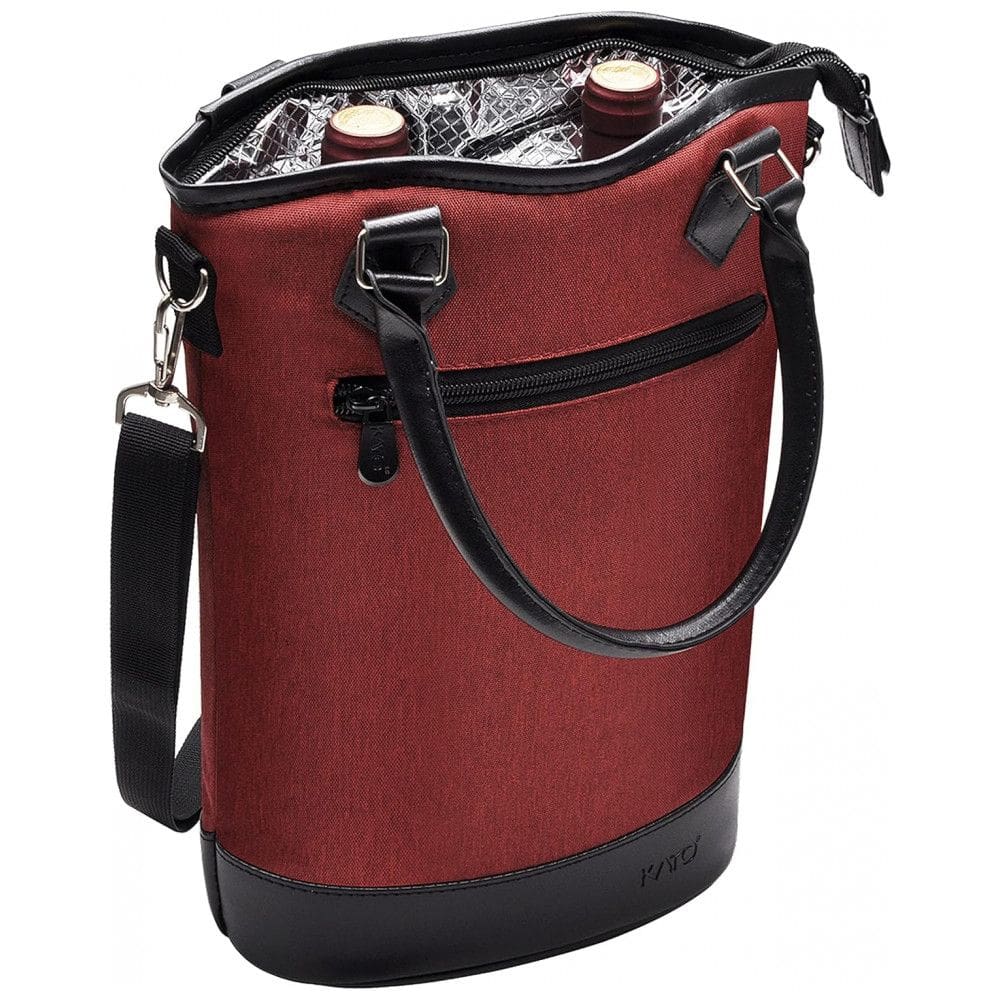 Bolsa Térmica Para Transporte de Vinhos Tirrinia até 2 Garrafas, Vermelha