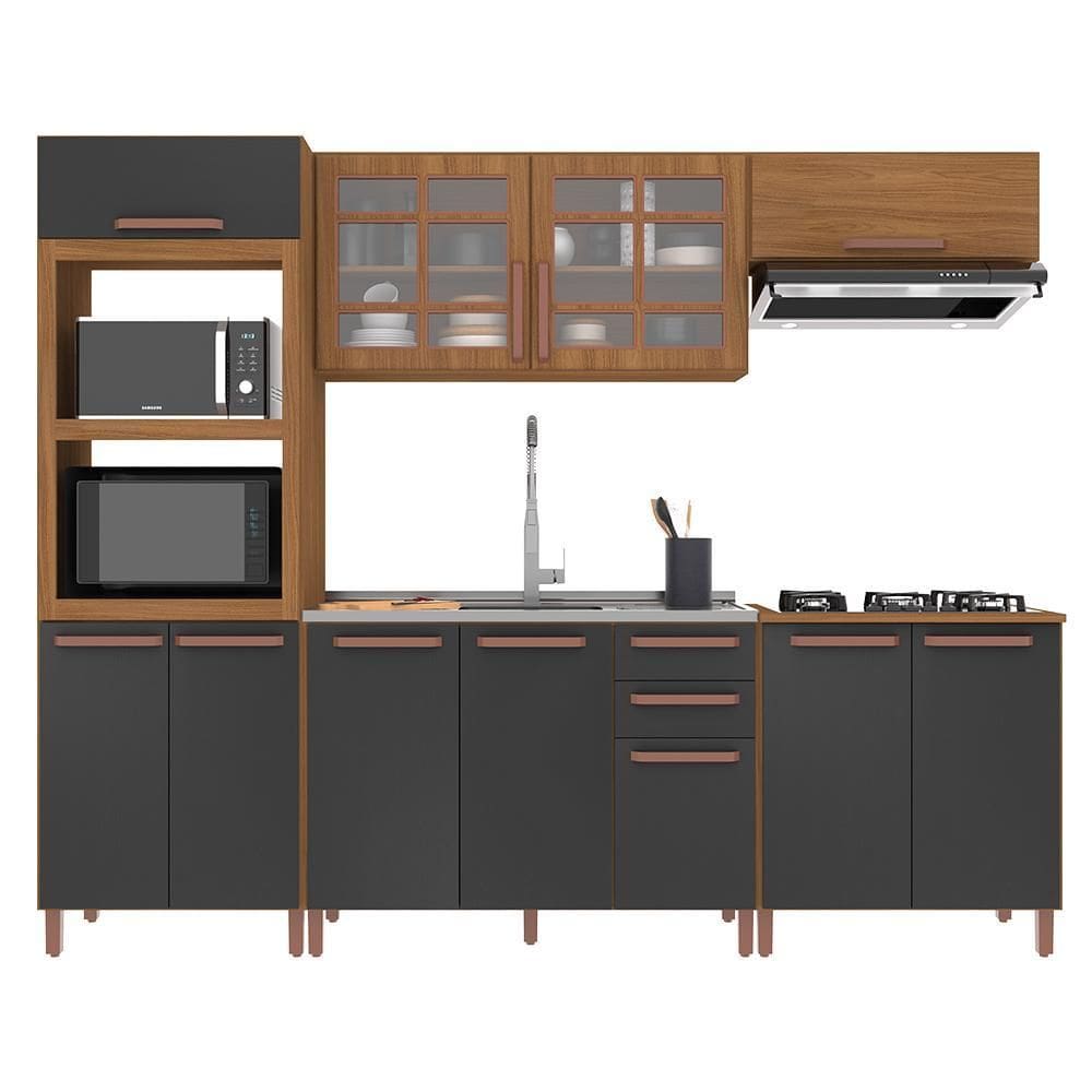 Cozinha Modulada Monza 5 Peças com Balcão 120cm sem Tampo - Indékes