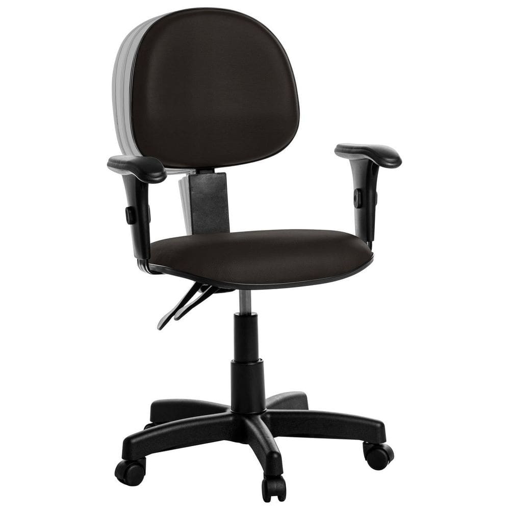 Cadeira Ergonômica Executiva Com Braço Rce Marrom Café