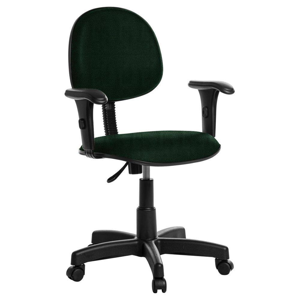 Cadeira Escritorio Executiva Com Braço Em Crepe Verde