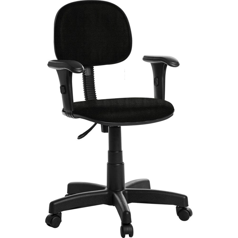 Cadeira De Escritório Secretaria Com Braço Rcp Cor Preto