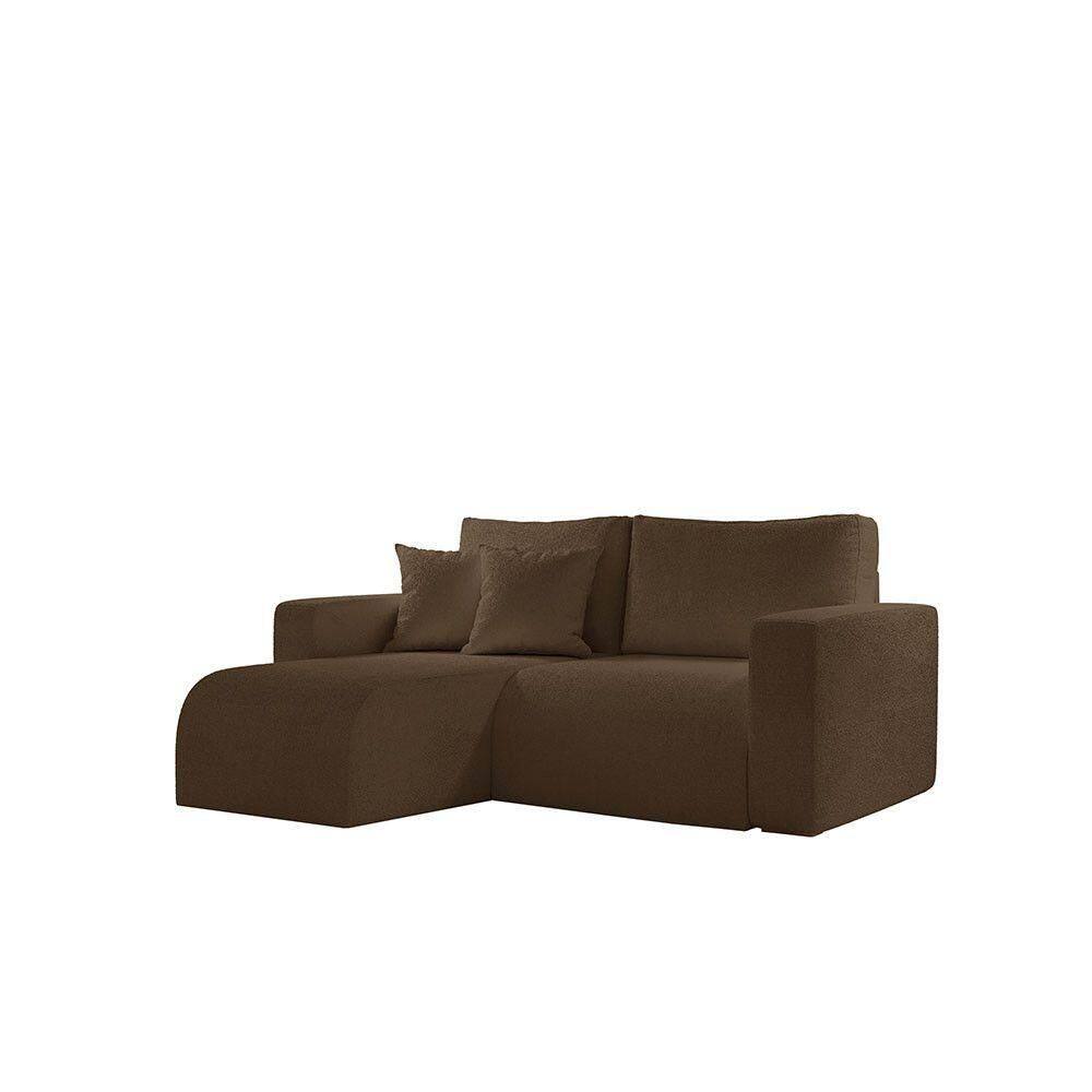 Sofá Living 100cm Chaise 90cm Lado Esquerdo Meu Sofá Online B016 Veludo Marrom