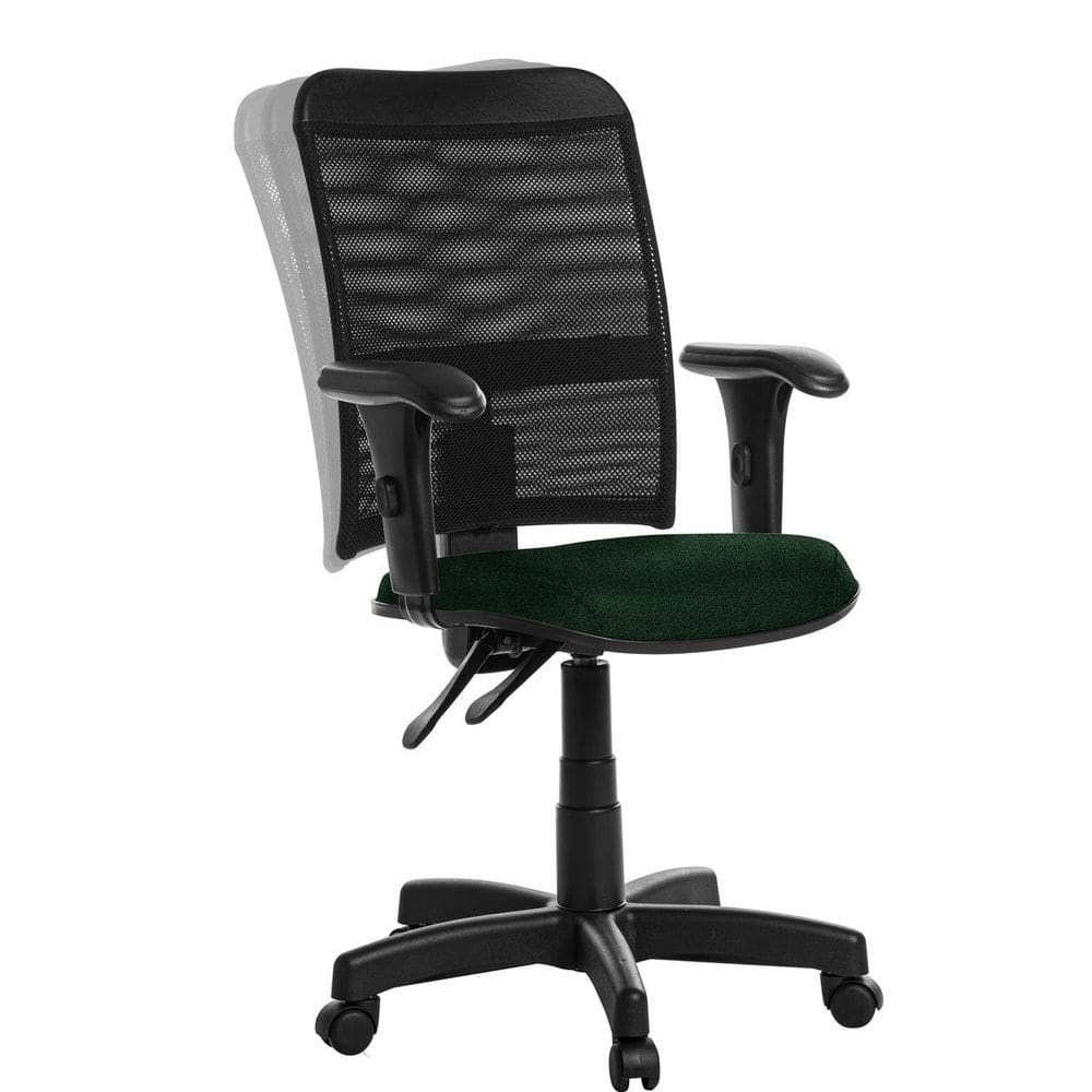 Cadeira Escritório Ergonômica Tela Com Braço Rcp Verde