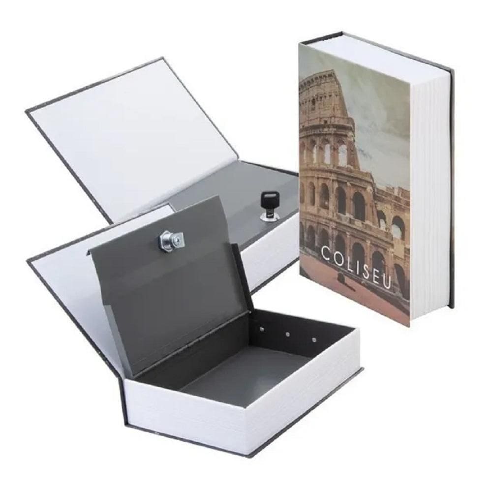 Kit 02 Livro Cofre Camuflado Decoração Com Chave Porta Joias