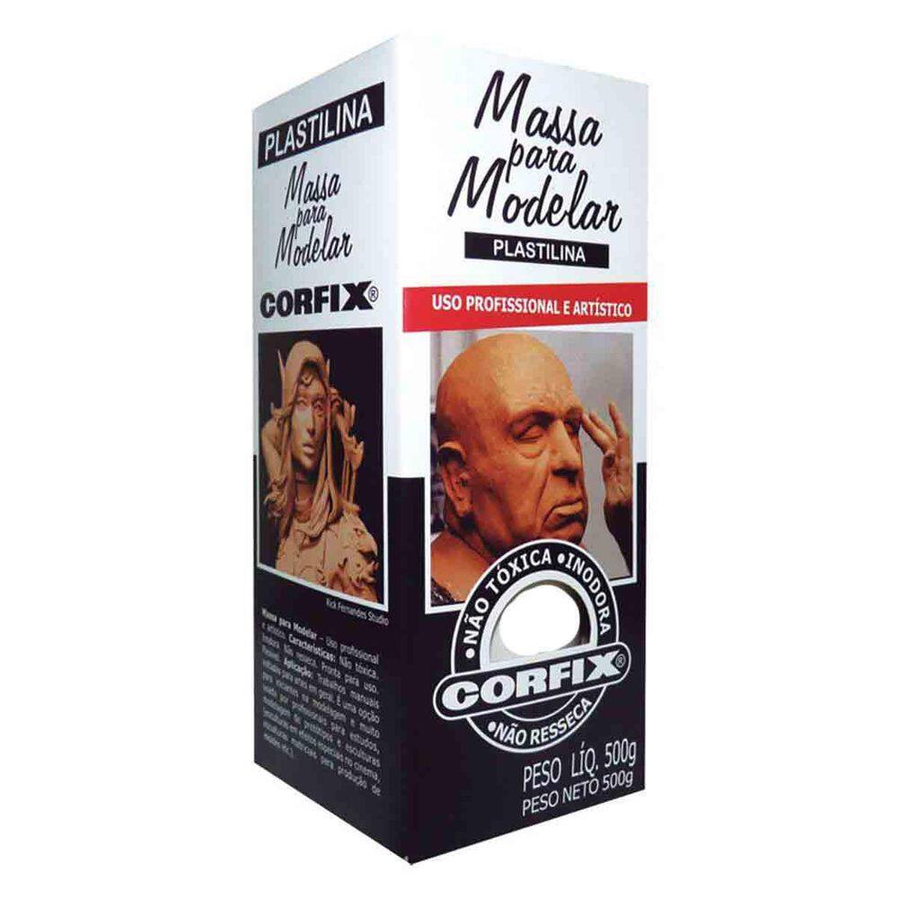 Massa Plastilina Corfix 423 Bege Areia 500G