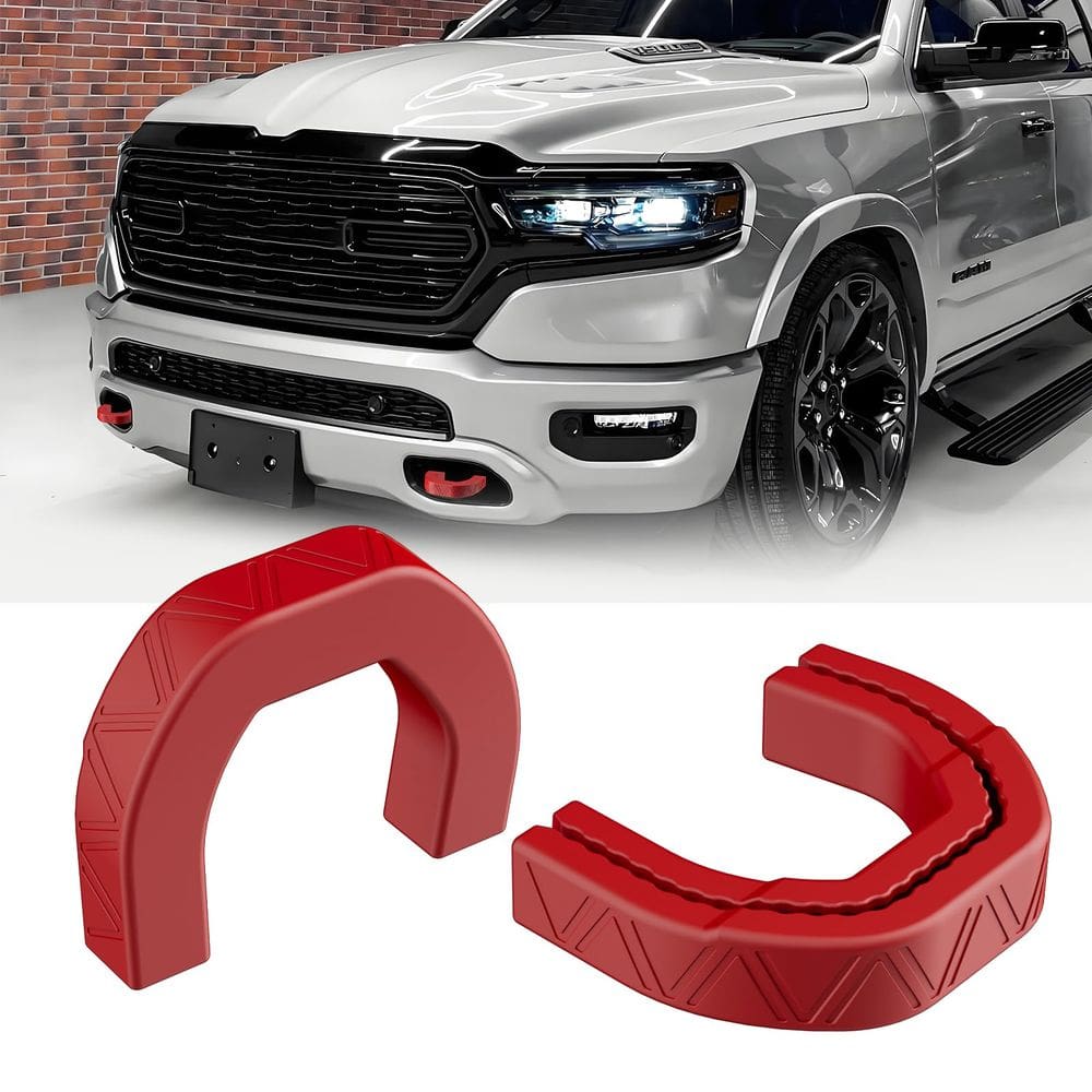 Tampas de ganchos de reboque e tampa de engate para RAM 1500 EVPLNT (vermelha)