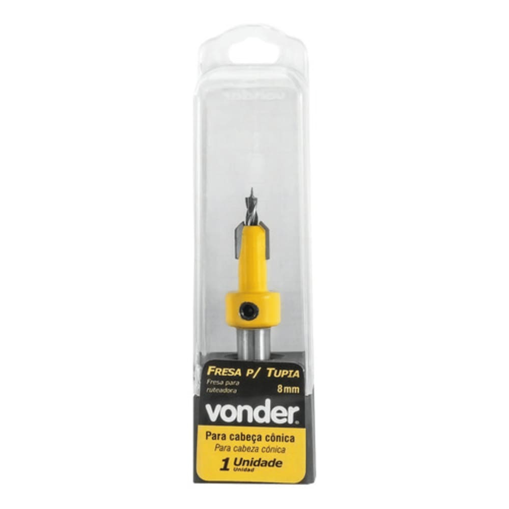 VONDER - 5314100008 - Fresa com dentes de metal duro, para cabeça cônica, 8,0 mm