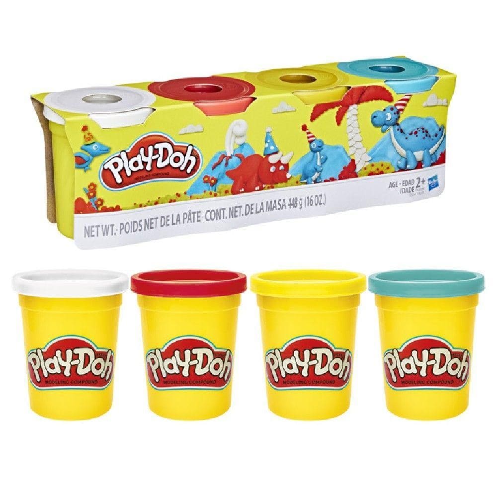 Massa Play-Doh com 4 Potes Dinossauros - Hasbro