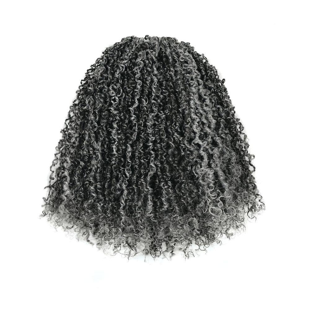 ToyoTress Yanky Twist para cabelo de crochê, 14 polegadas, pacotes com 8 unidades (F1B/Grey)
