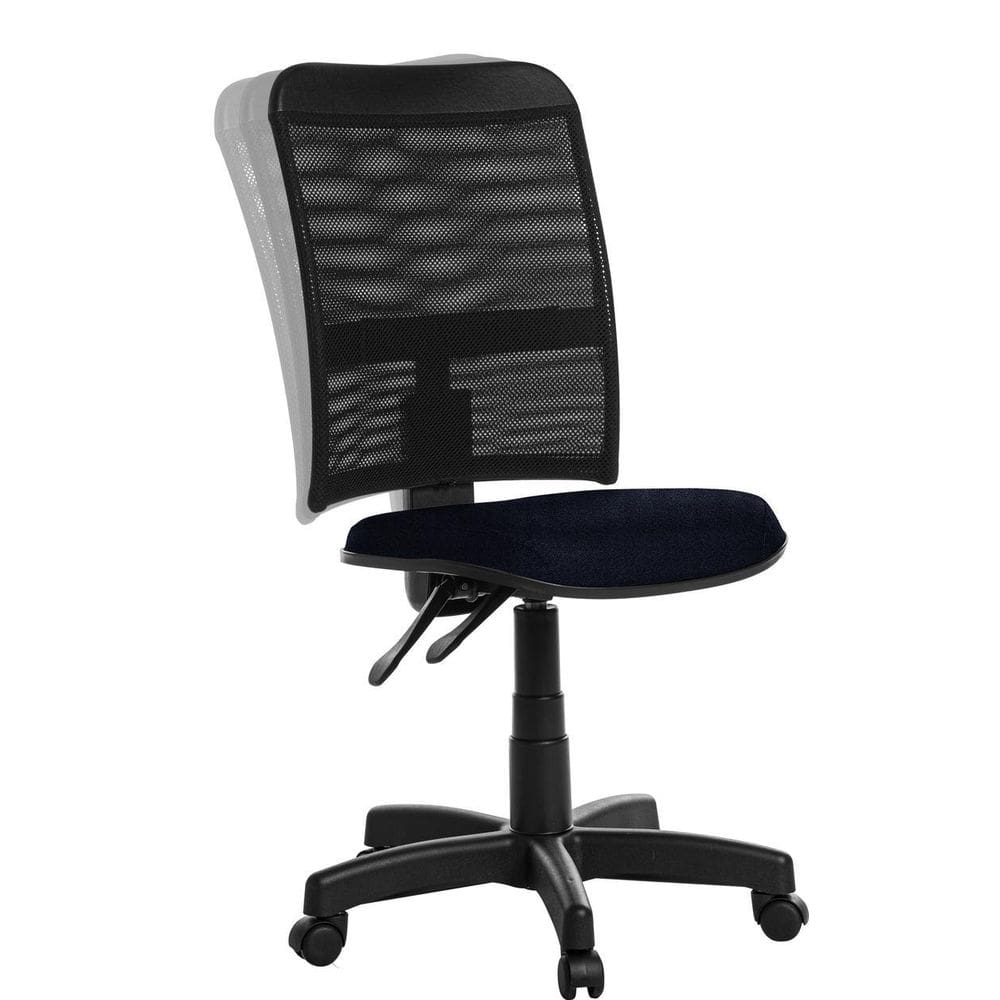 Cadeira De Escritório Ergonômica Em Tela Rcp Cor Azul Escuro